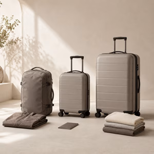 Reiserucksack und zwei unterschiedlich große Koffer Welches ist das Beste Reisegepäck? Handgepäck-Regeln für Handgepäck-Regelnde